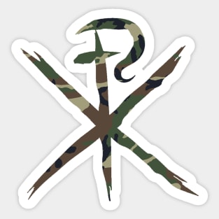 Camouflage Chi Rho Sticker